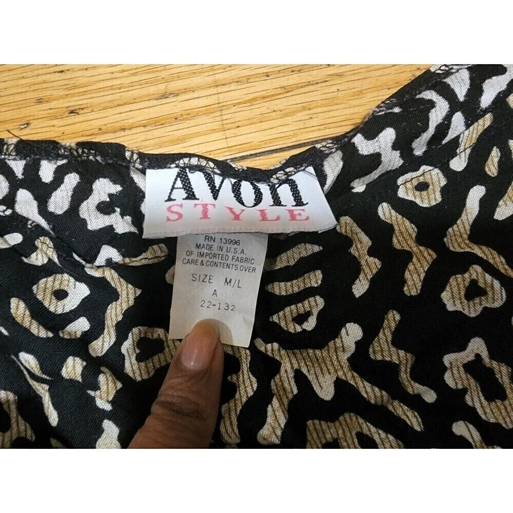 Avon Style Vintage Abstract Print Oversized Blouse Top (M/L) - Picture 4 of 12